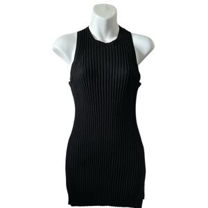Universal Standard ribbed knit tank black 14-18 S